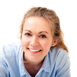 a woman smiling at the camera