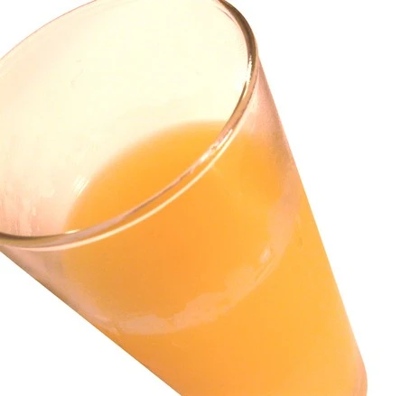 a glass of orange juice